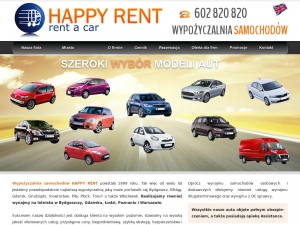 Wynajem samochodów - Happy Rent zaprasza